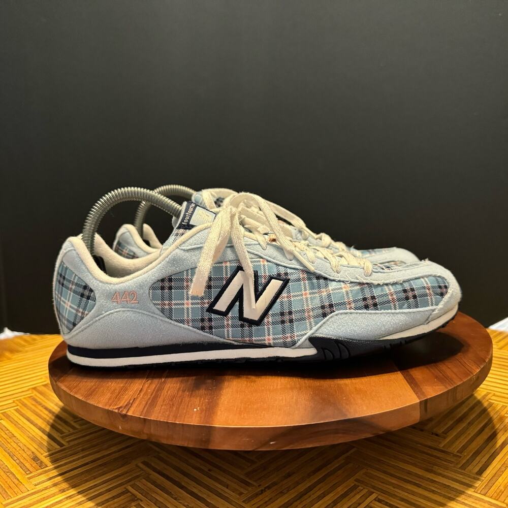 New Balance 442 Womens Size 10B Blue Plaid Casual Shoes Sneakers CW442CP